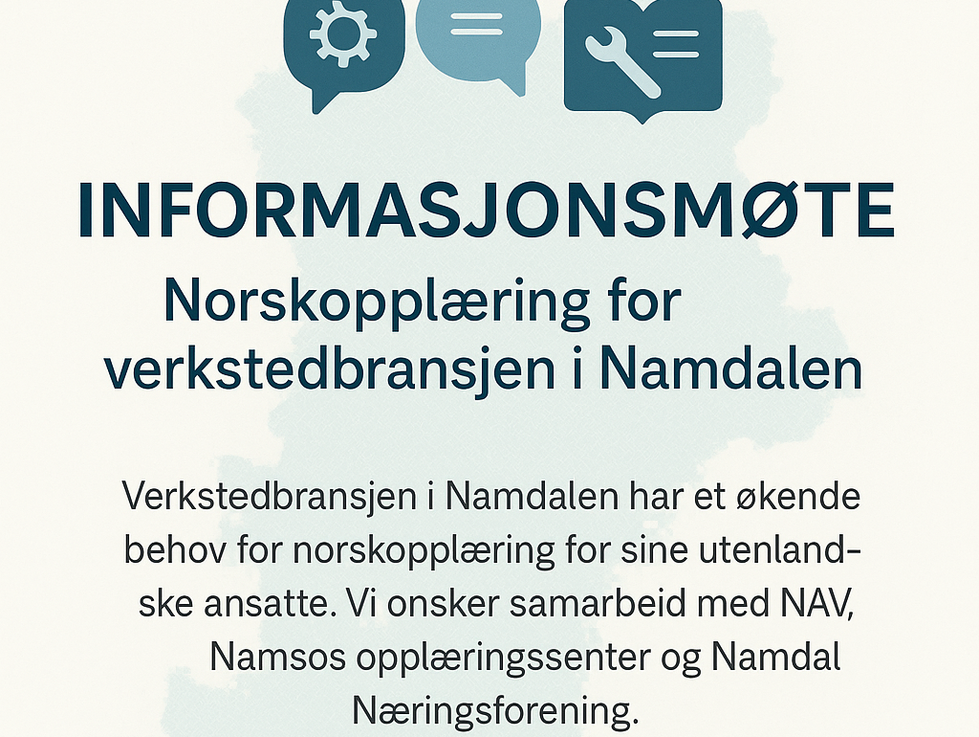 Informasjonsmøte om norskopplæring for utenlandske ansatte i verkstedbransjen